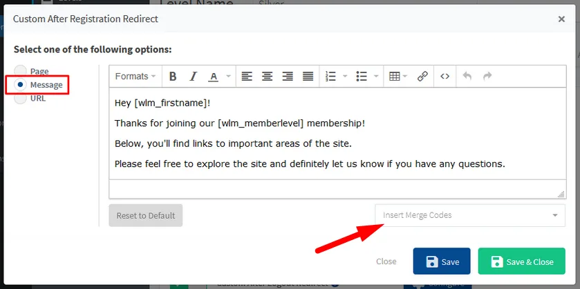 image - WordPress Membership Plugin - Membership Sites Membership Levels with WishList Member - Custom Redirects - Message