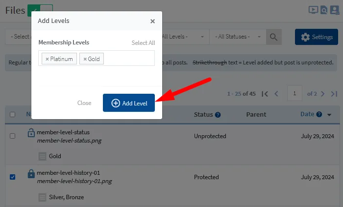 image - WordPress Membership Plugin - Membership Sites Protect Your Files Using WishList Member File Protection - Add Levels to Content