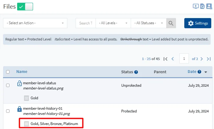 image - WordPress Membership Plugin - Membership Sites Protect Your Files Using WishList Member File Protection - Add Levels to Content