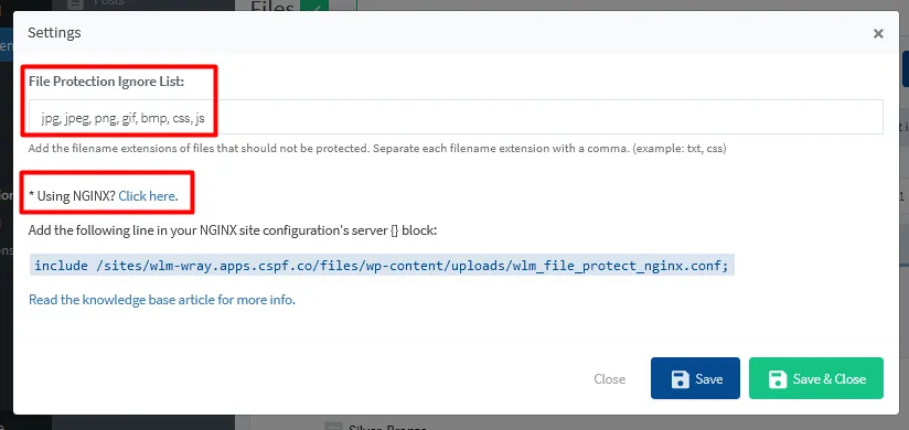 image - WordPress Membership Plugin - Membership Sites Protect Your Files Using WishList Member File Protection - General Settings