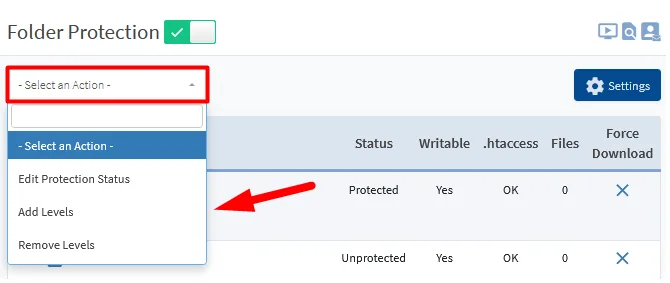 image - WordPress Membership Plugin - Membership Sites Protect Folders on Your Site Using WishList Member Folder Protection - Select an Action