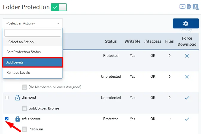 image - WordPress Membership Plugin - Membership Sites Protect Folders on Your Site Using WishList Member Folder Protection - Add Levels