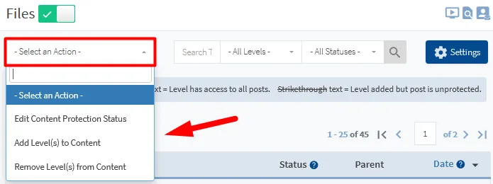 image - WordPress Membership Plugin - Membership Sites Protect Your Files Using WishList Member File Protection - Protection Status