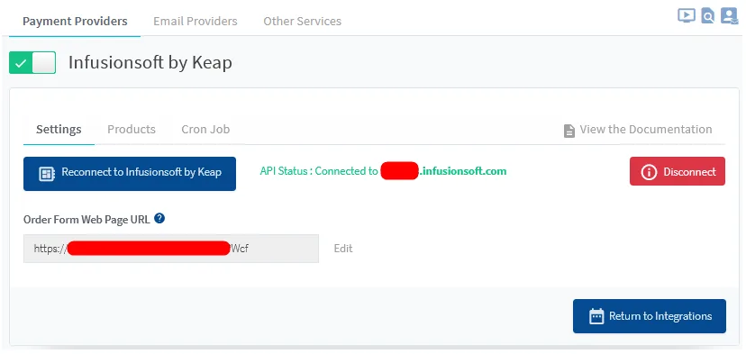 image - WordPress Membership Plugin - Membership Sites Infusionsoft by Keap (Payment Provider) Integration with WishList Member - Connection