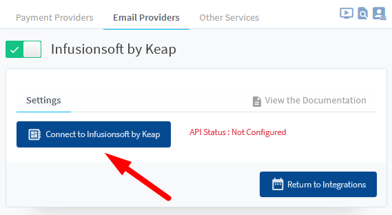 Infusionsoft by Keap (Email Provider) Integration with WishList Member - Connection