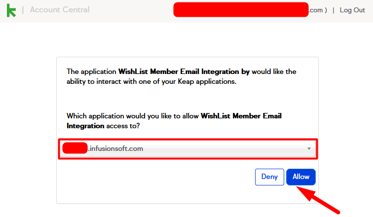 Infusionsoft by Keap (Email Provider) Integration with WishList Member - Connection