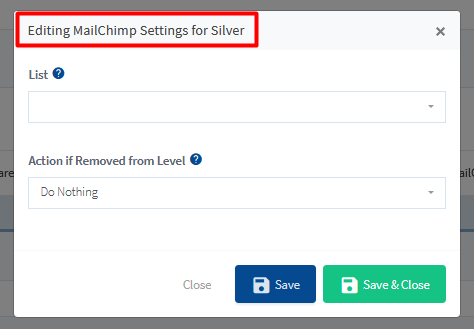 MailChimp Integration with WishList Member