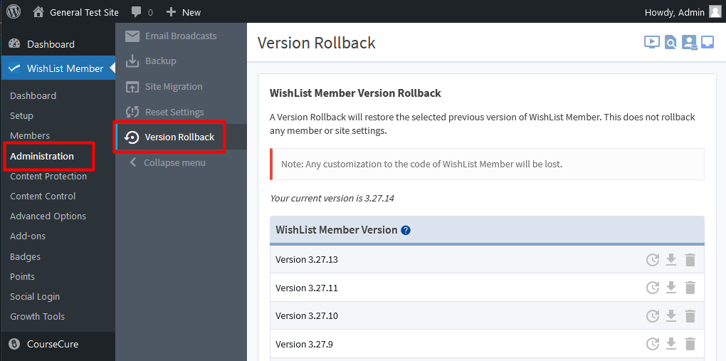 WishList Member Version Rollback - Revert to A Recent Version