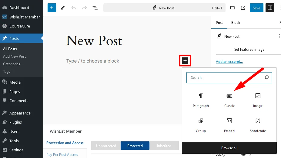 image - WordPress Membership Plugin - Membership Sites Using WishList Member Mergecodes or Shortcodes with the Gutenberg Editor
