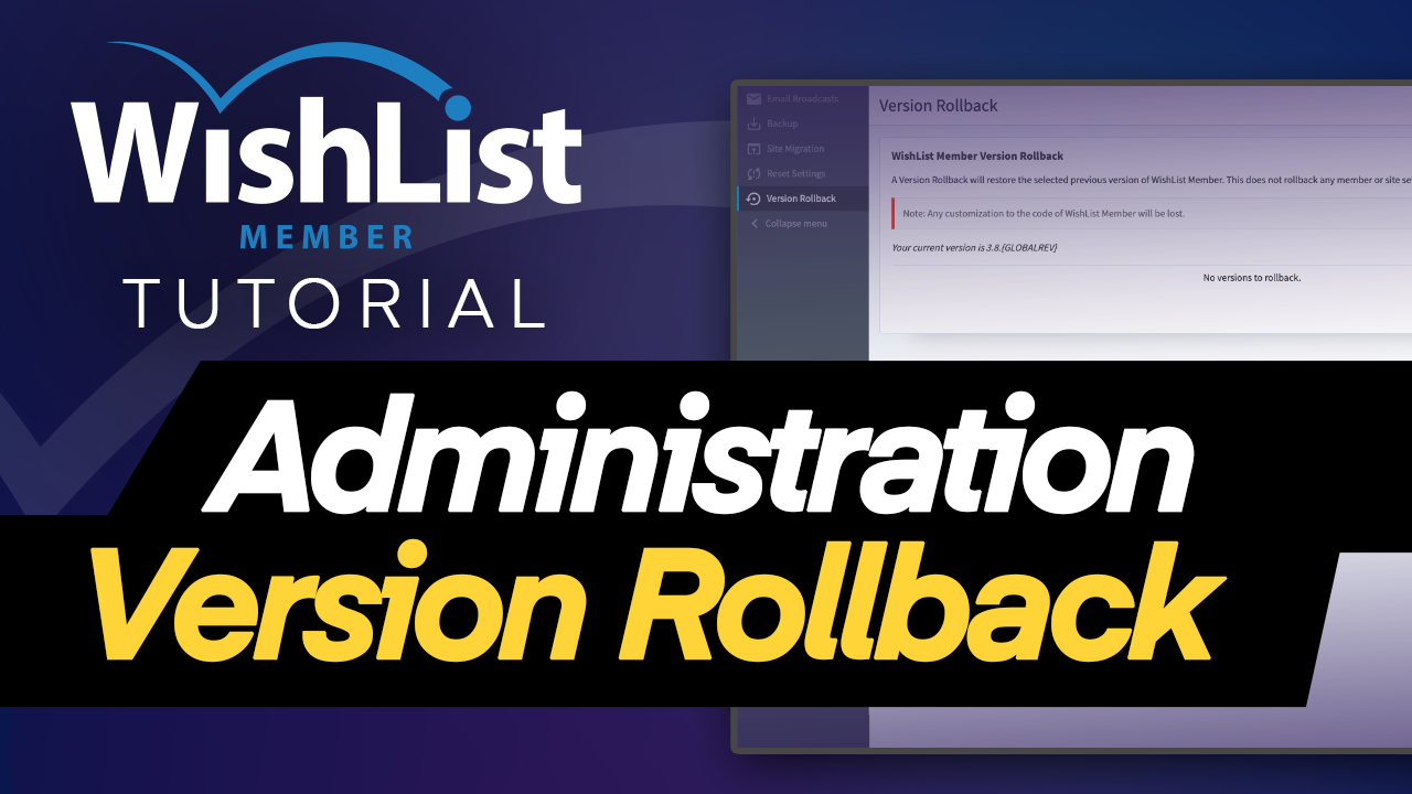 Read more about the article Administration – Version Rollback