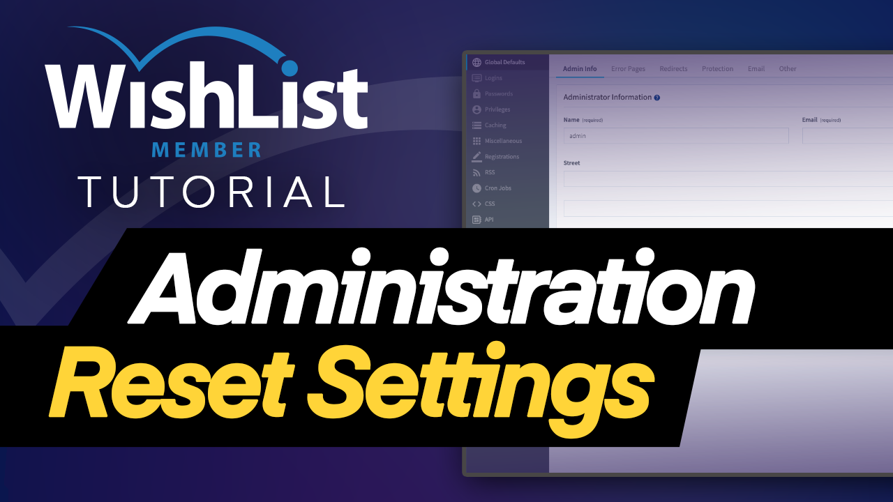 Read more about the article Administration – Reset Settings