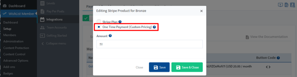 Stripe Integration with WishList Member - Create and Accept Coupon Codes and Promo Codes - One-off Payments