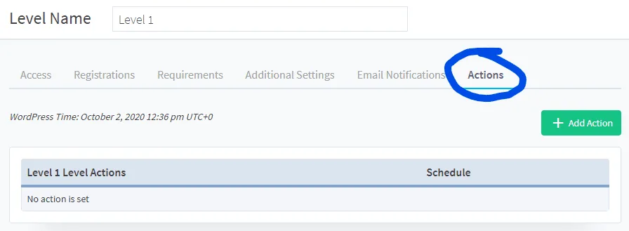 image - WordPress Membership Plugin - Membership Sites membership level triggers and actions