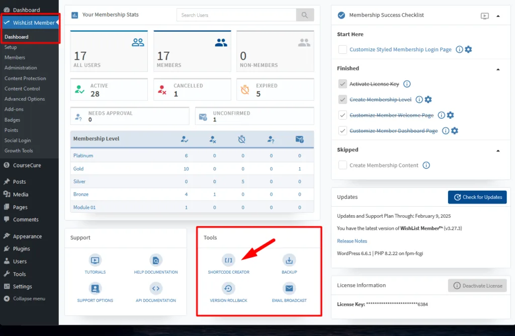 image - WordPress Membership Plugin - Membership Sites WishList Member Shortcode Creator