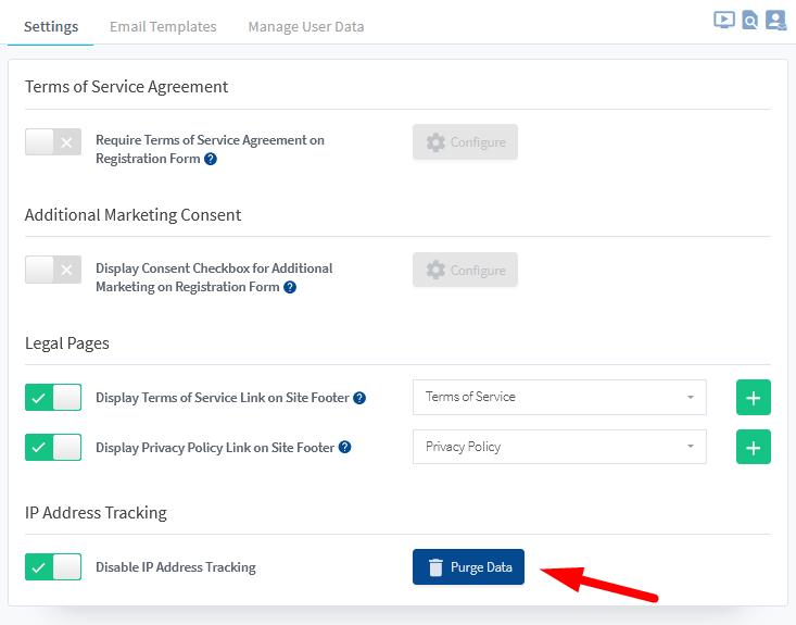 Disable IP Address Tracking / Purge Member IP Addresses in WishList Member - Purge Data