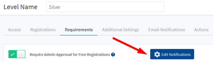 WishList Member Registration Requirements Settings
