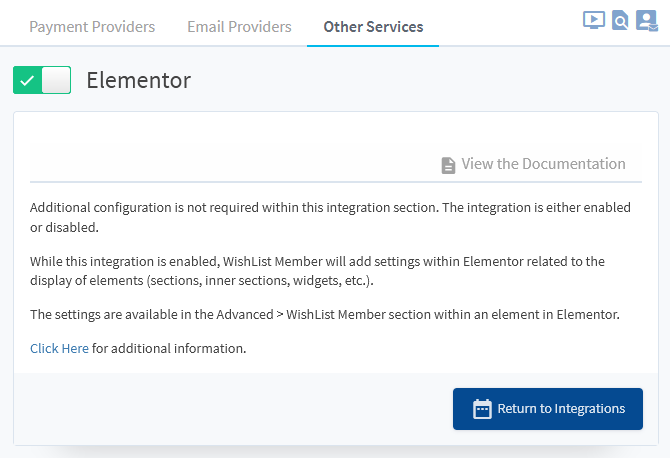 WishList Member Elementor Integration