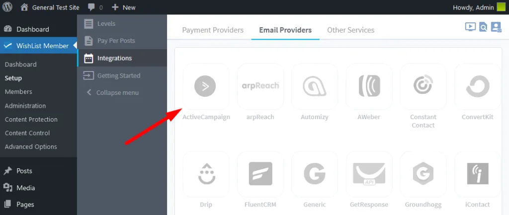 - WordPress Membership Plugin - Membership Sites Enabling ActiveCampaign Integration inside WishList Member