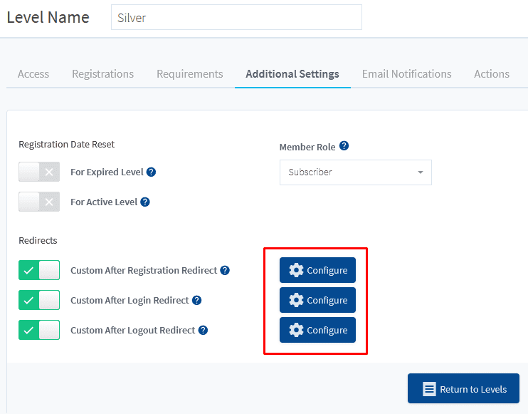 WishList Member Additional Settings