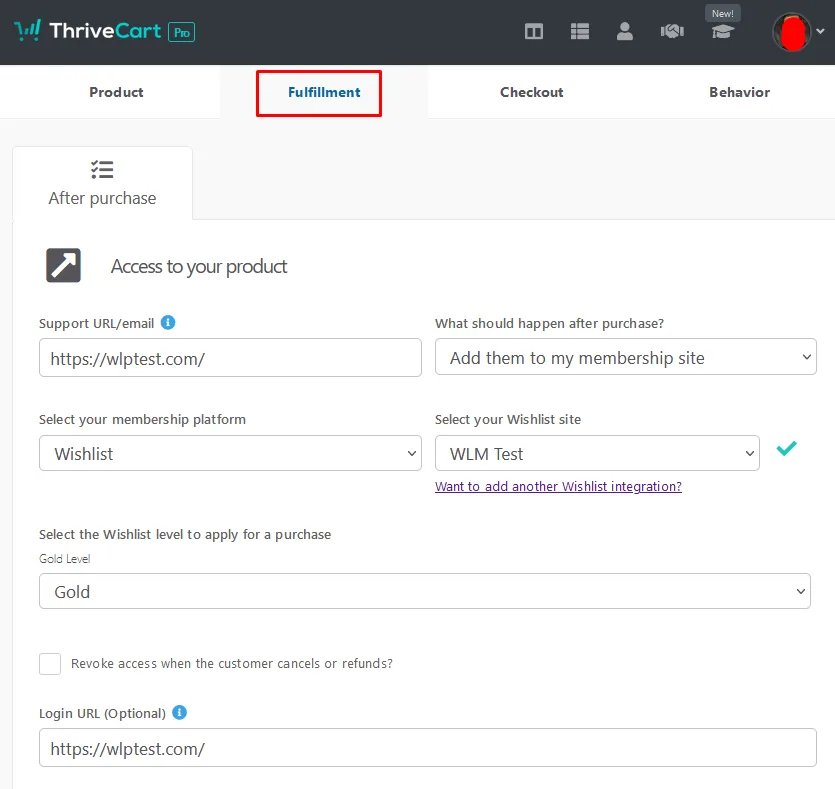 Integrate with ThriveCart - WishList Member