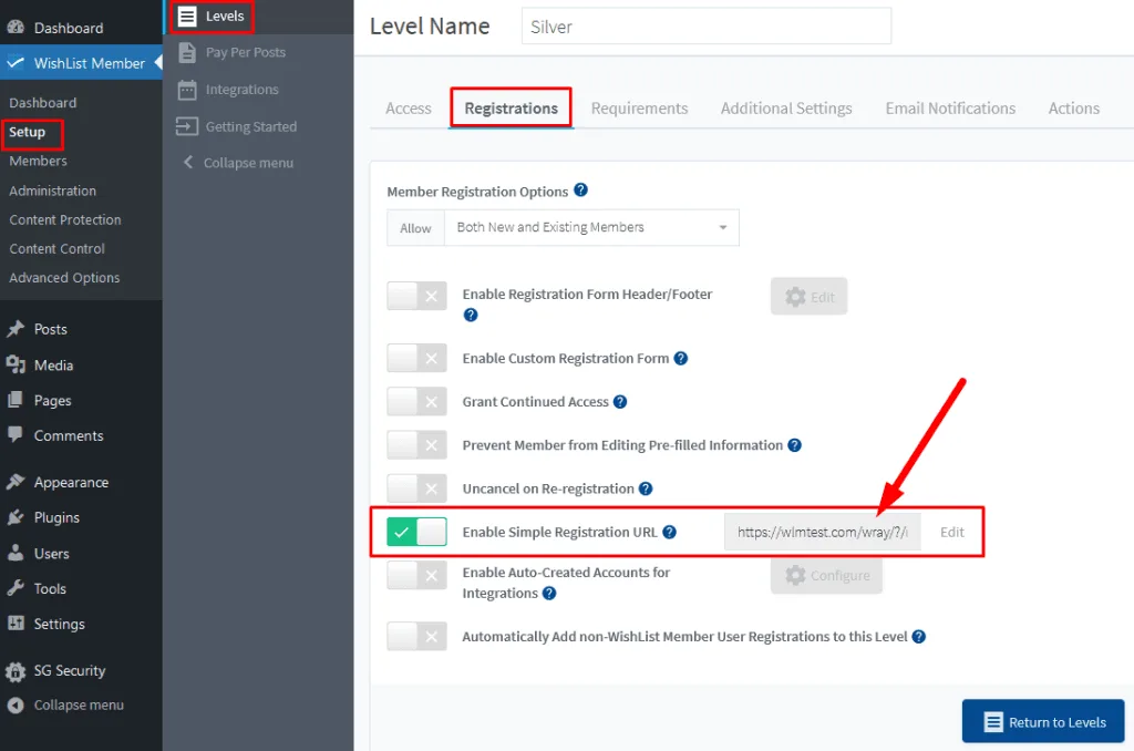 - WordPress Membership Plugin - Membership Sites WishList Member Simple Registration URLs