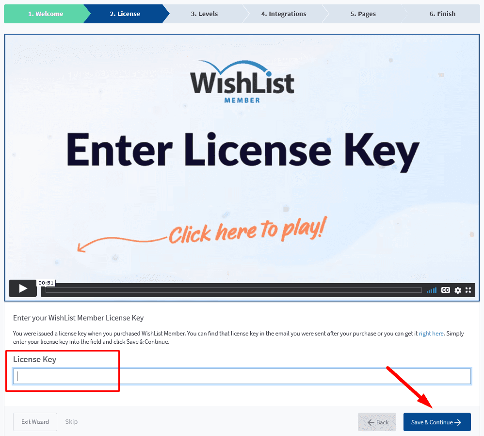 WishList Member Setup Wizard