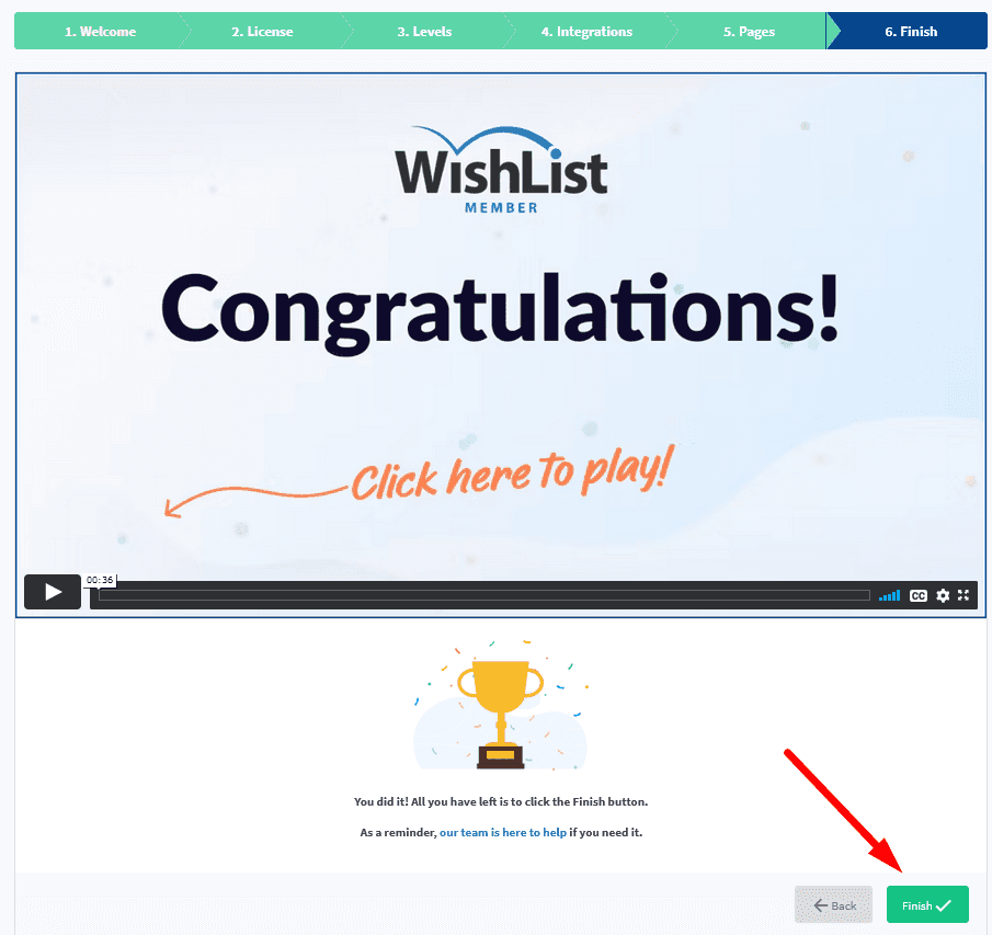 WishList Member Setup Wizard