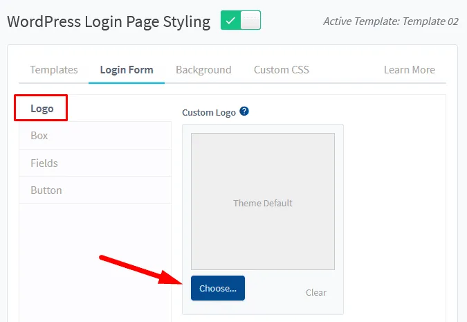 WordPress login page styling - WishList Member