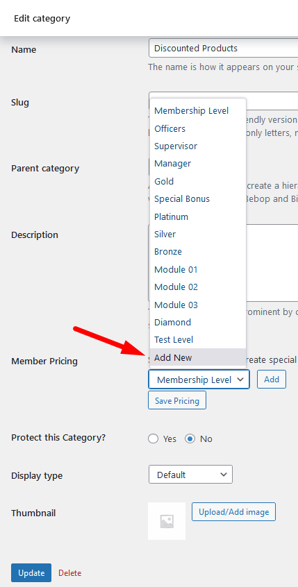 WooCommerce Product Category Member Pricing