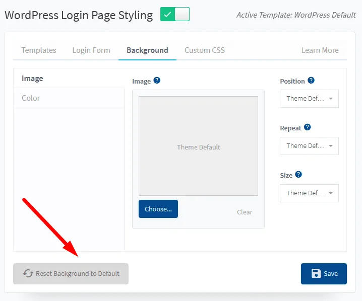 WordPress login page styling - WishList Member