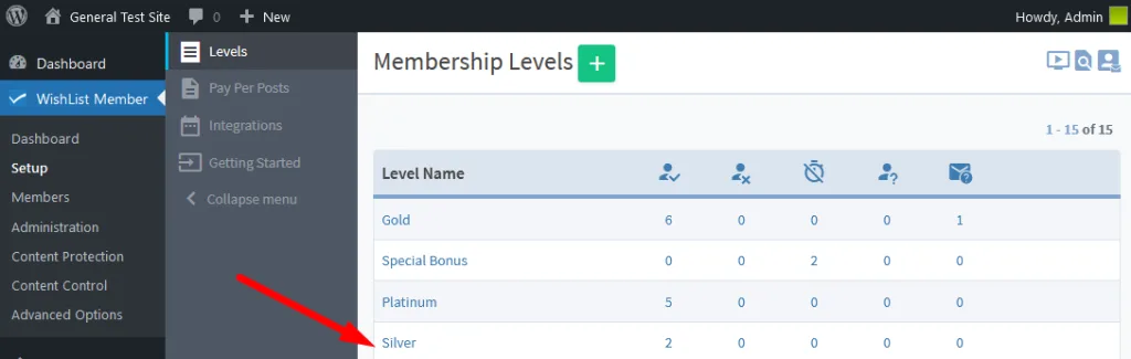 Create a Membership Level using WishList Member