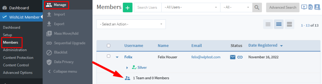 Team Accounts - WishList Member