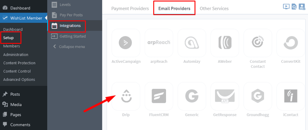 WishList Member Integration with Drip