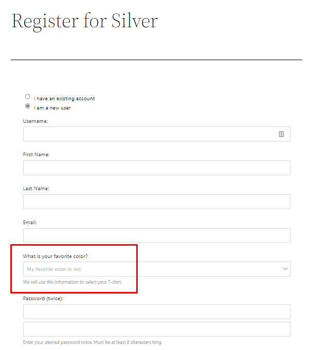 custom registration form - WishList Member