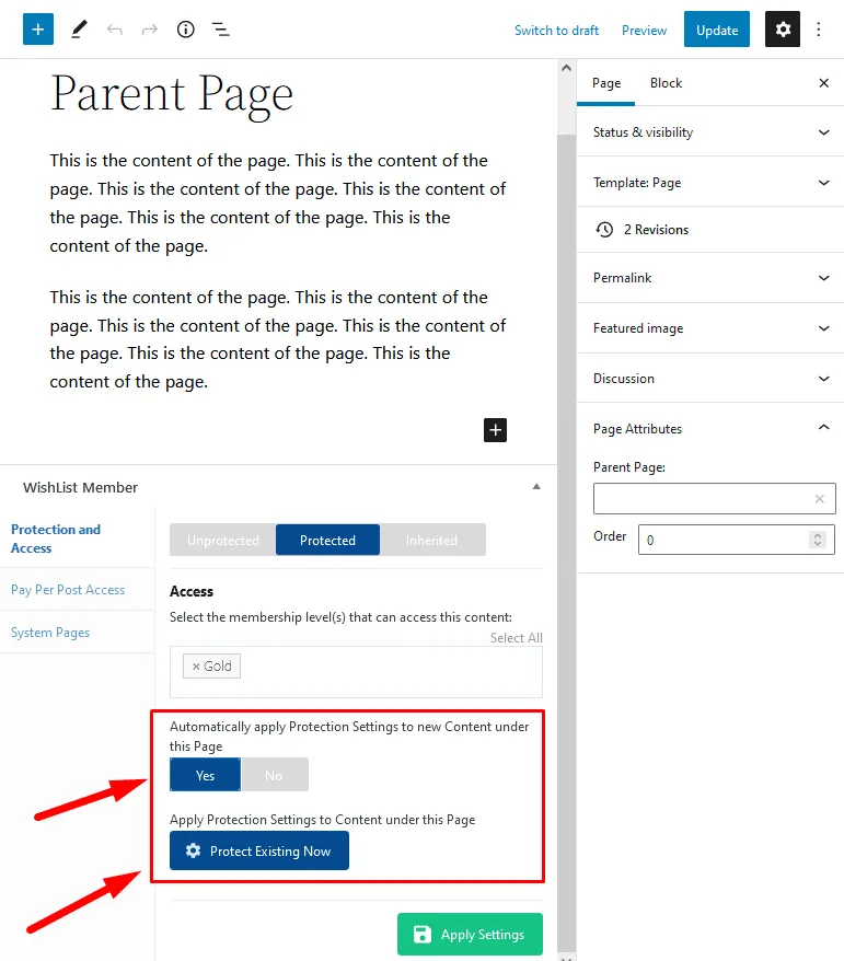 - WordPress Membership Plugin - Membership Sites Inherit Protection WishList Member