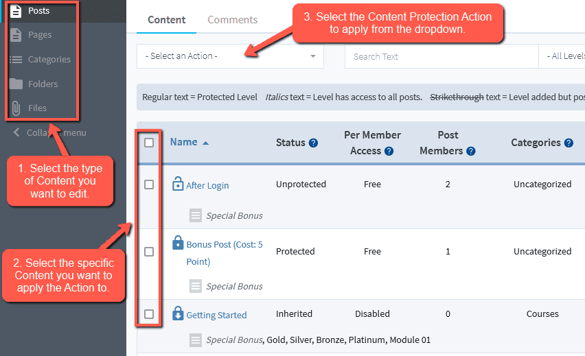 WishList Member Access and Protection