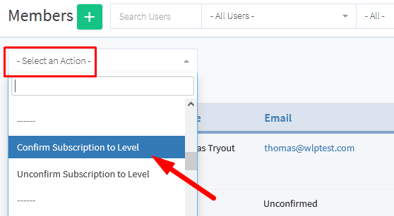 Editing Member Level Status in WishList Member - Confirm