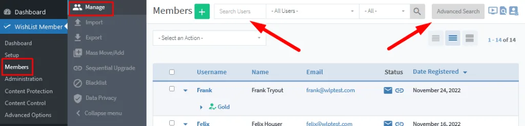 - WordPress Membership Plugin - Membership Sites Members Search