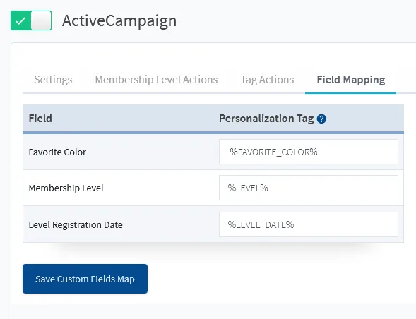 - WordPress Membership Plugin - Membership Sites Send Custom Field Data to ActiveCampaign (Field Mapping)