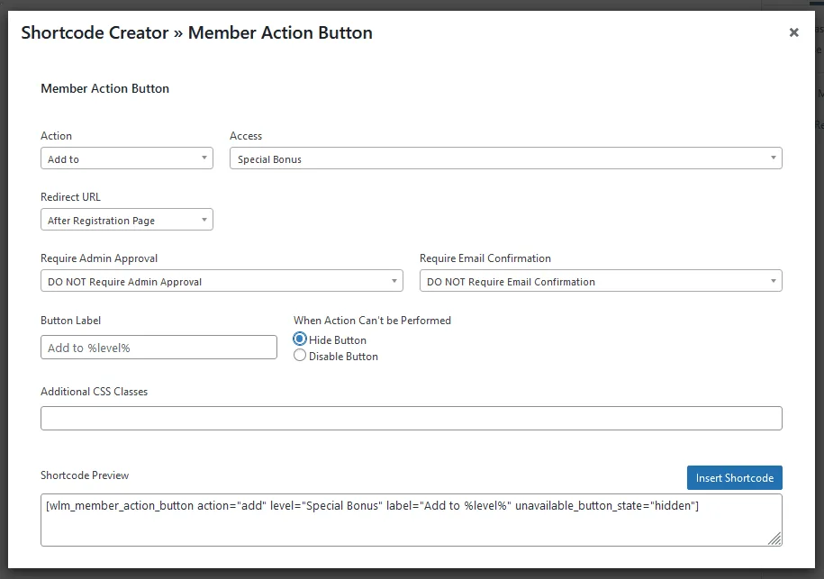 - WordPress Membership Plugin - Membership Sites Member Action Button - WishList Member