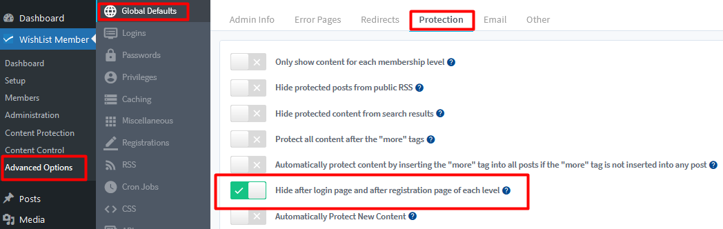 Pages Unprotected by Default - WishList Member