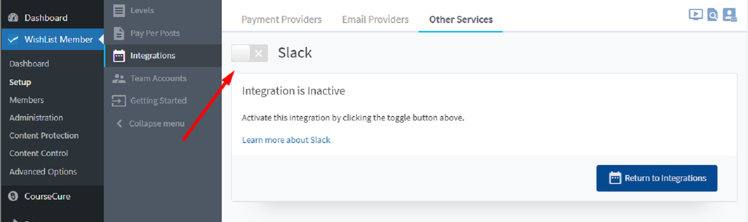 Enable Slack Integration with WishList Member