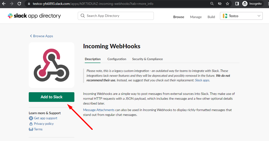 Slack Integration with WishList Member - Incoming Webhook URL
