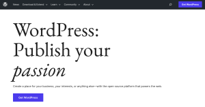 WordPress homepage 2023