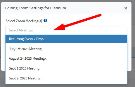 Grant member access to Zoom meetings