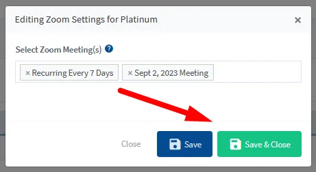 Grant member access to Zoom meetings