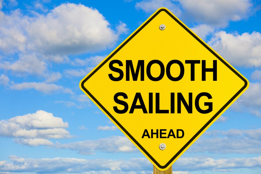 Smooth Sailing Ahead Road Sign