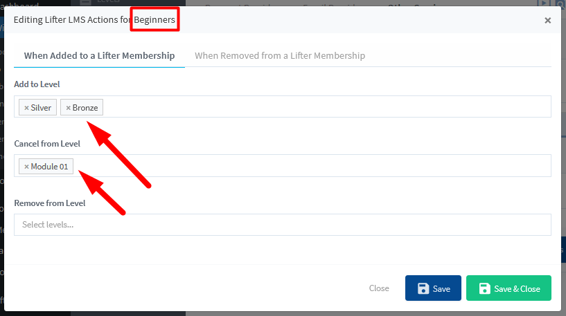 Lifter LMS Integration with WishList Member - Lifter Membership Actions