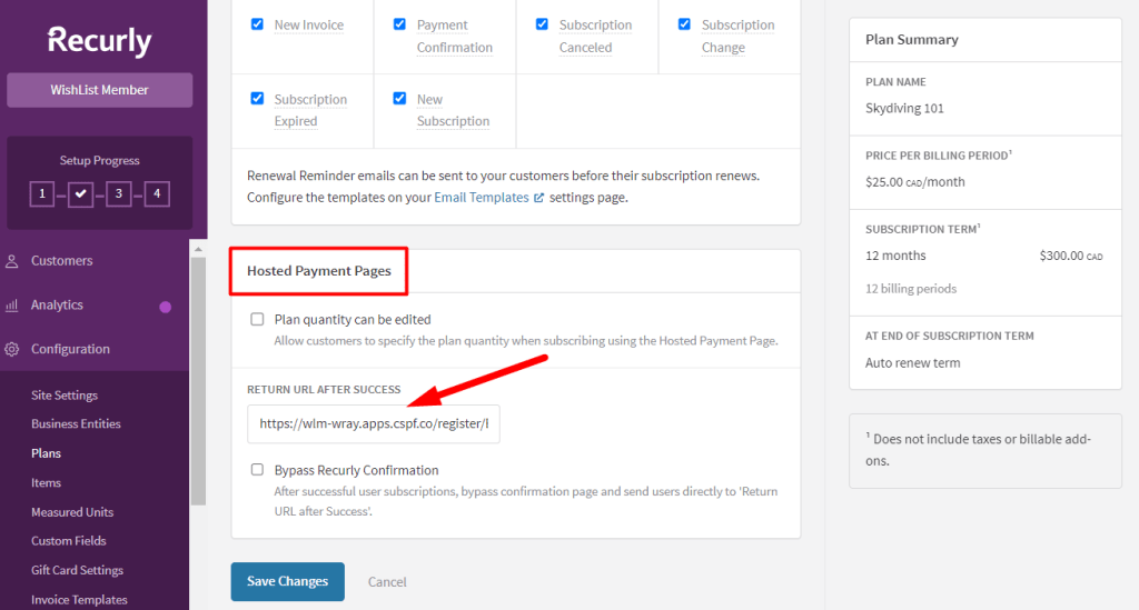 Recurly Integration with WishList Member - Hosted Payment Pages