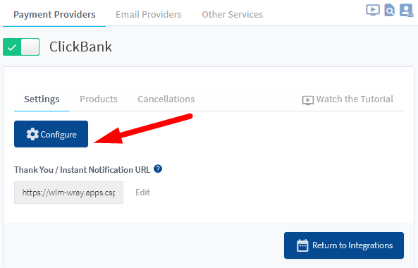 ClickBank Integration with WishList Member - Configure
